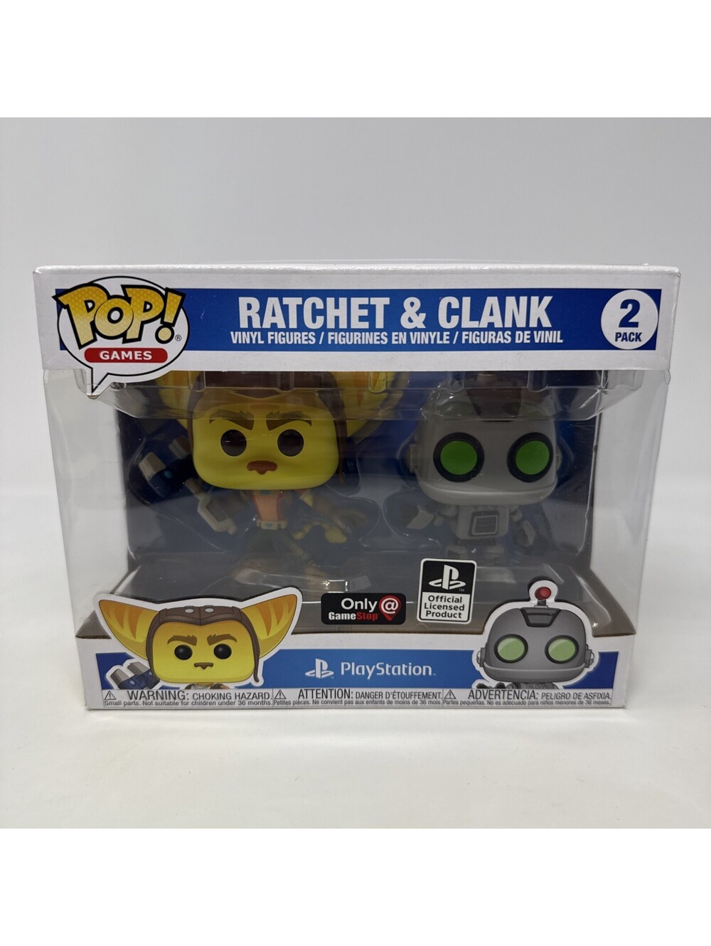 Funko Pop! Vinyl: Ratchet & Clank 2 Pack GameStop Exclusive PlayStation USED